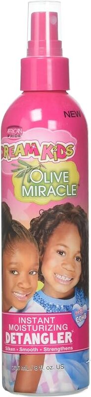 African Pride Dream Kids Olive Miracle Instant Moisturizing Detangler Spray - 236 ml (8 fl.oz)